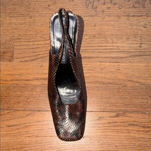 Nine West Snakeskin Pattern Slingback Heels
